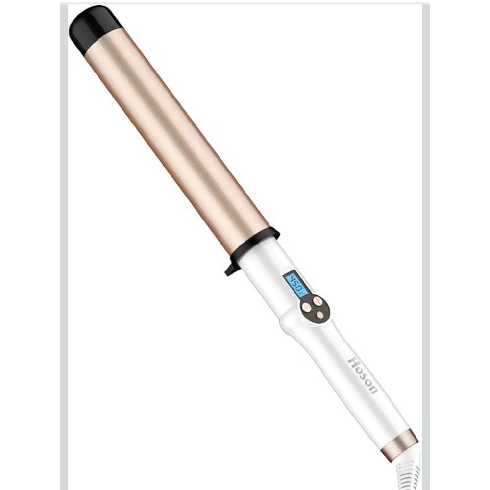 HOSON Large Curling Wand Long Hair 1.5 Ceramic Long Barrel Professional Curling